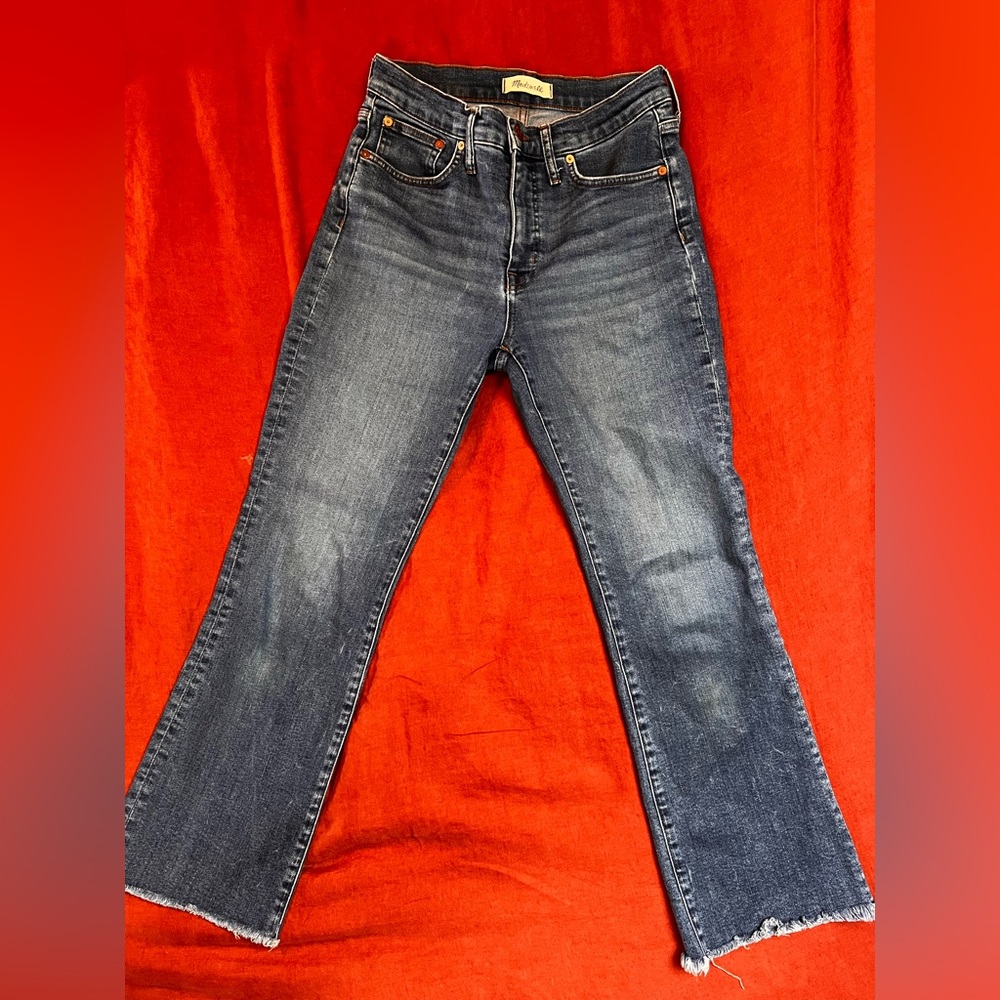 Madewell Indigo kick flare